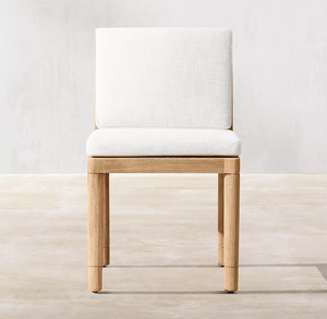 Muebles de Comedor de Jardín de Diseño Moderno, Respaldo Especial, Sillas Laterales de Madera de Teca Maciza - Product Image 2