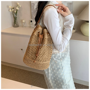 กระเป๋าโท้ทสานฟางธรรมชาติราคาส่งถูกที่สุด กระเป๋าถือคุณภาพสูงสำหรับผู้หญิง - Product Image 6