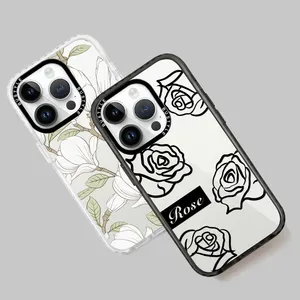Auf Lager Blumen-Design Anti-Schock TPE-Batterie Hartschale für iPhone 15 Pro Max 14 13 12 SE Handy-Abdeckungshüllen UV-Druck