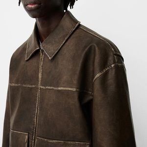 <span class=keywords><strong>Giacca</strong></span> Invernale Anorak Personalizzata in <span class=keywords><strong>Pelle</strong></span> Pesante con Ricami per Uomo, Motivo Auto da Corsa e Moto per Sport Invernali - Product Image 3