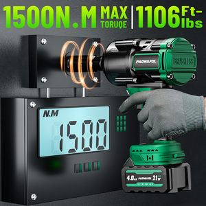 ประแจบลัชเลสไร้สายขนาด 1/2 นิ้ว 21V แรงบิด 1500 นิวตันเมตร สำหรับงานซ่อม - Product Image 3