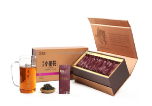 Té Anhua Chino HN16 Cha, Precio de Fábrica al por Mayor Negociable, 120g, Té Flor de Oro de Hunan, Post-Fermentado, Mini Paquete, Té Oscuro - Product Image 2