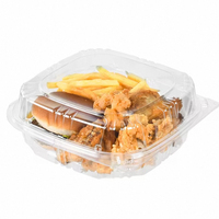 Boîte à lunch carrée en plastique jetable de qualité alimentaire, écologique et durable, pour restaurant, fabriquée en Chine