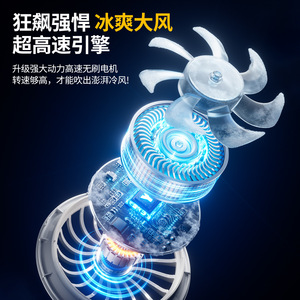 T 361 <b>Mini</b> Handheld <b>Fan</b> With Digital Display Brushless Motor <b>USB</b> Charging Portable Cooling <b>Fan</b> - Product Image 3