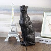 Nouveaux produits pour le froid 2025 panthère statue à vendre jardin léopard sculpture résine animal moule
