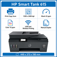 Imprimante tout-en-un sans fil couleur à réservoir d'encre HP Smart Tank 615 518 520 pour la maison, le bureau, l'impression, la copie, la numérisation – Vente en gros