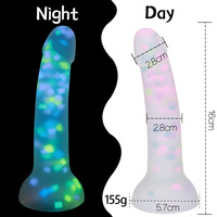 JiaYi A157 - Dildo de Silicona de Color Jelly Pequeño, 100% Impermeable, Suave, para Masturbación Femenina, en Forma de Tapón Anal