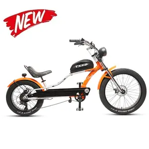 TXED vélo électrique chopper pour adulte vélo électrique 26 pouces rétro 48v vélo de plage à gros pneus électrique