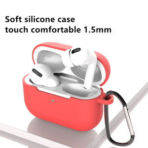 อุปกรณ์เสริมหูฟังไร้สายสำหรับ <span class=keywords><strong>Airpods</strong></span> <span class=keywords><strong>Pro</strong></span> ซิลิโคนครอบคลุมกรณีด้วยพวงกุญแจ - Product Image 2