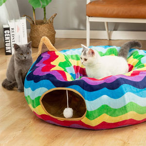 Tunnel per Gatti Accogliente per Gioco Interno ed Esterno, Giocattolo in Peluche Resistente e Portatile per Gatti e Cani di Piccola Taglia - Product Image 5
