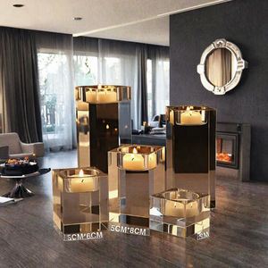 Tempat Lilin Kristal Bentuk Kubus Jembatan Kecil, Tempat Lilin Kristal Kustom untuk Dekorasi Rumah, Hadiah Paskah - Product Image 5