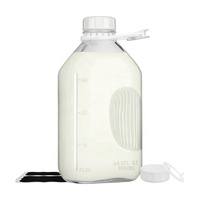 Bouteille en verre de 64 oz (2000 ml) pour lait, laitier ou jus, avec bouchons – Vente en gros