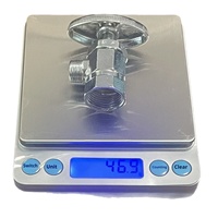 Robinet d'arrêt d'angle manuel en alliage de zinc de style américain, conception multi-tours pour salle de bain et chauffe-eau