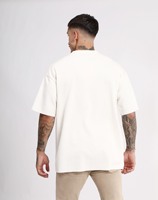 Camiseta de Manga Corta para Hombre, Tejido Sólido 100% Algodón, Diseño Elegante con Hombros Caídos, Corte Semi-Extragrande, para el Mercado Europeo