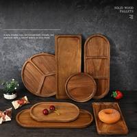Groothandel Acacia Houten Serveerplateau Set Multifunctioneel Charcuterie Kaas Fruit Snack Schotels Keuken Eetkamer Fruitplateau