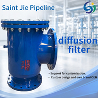 Filtre d'angle à aspiration et diffusion en acier au carbone avec bride et tamis en acier inoxydable pour système de conduite d'eau