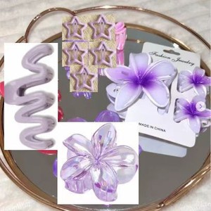 Pinzas de Pelo con Flor de Plumeria para Mujer, Accesorios para el Cabello Estilo Vacaciones en la Playa, Pinza de Tiburón Elegante para Peinados Recogidos - Product Image 5