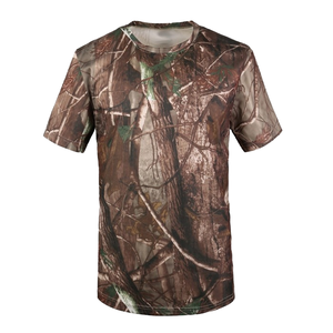 Camiseta de Camuflaje Ligera para Hombre, 240 Gramos, OEM, de Manga Corta, Secado Rápido, Malla de Ojo de Pájaro, para Senderismo al Aire Libre, Poliéster - Product Image 1