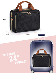 Bolsa de Aseo Versátil con Correa de Hombro Desmontable, Bolsa de Poliéster con Compartimento para Maquillaje y Joyas para Viajes y Uso Diario - Product Image 4