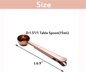 Custom LOGO Stainless Steel Coffee Bean Measuring <b>Spoon</b> Kitchen Sealing Clip Two-in-one Milk Powder Measuring <b>Spoon</b> - Product Image 2