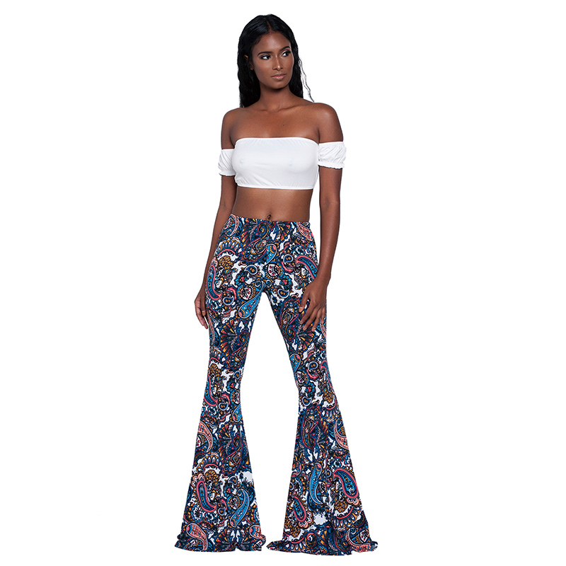 Pantalon boho hippie marine
