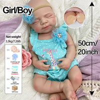 Poupée Reborn en Silicone Pur Pascale de 20 pouces pour Garçon et Fille, avec Nez Réaliste à Dégradé de Couleurs 3D, pour Accessoires Photo et Artistes Reborn Professionnels