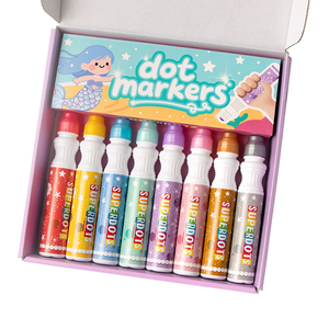 Set di 8 <span class=keywords><strong>Pennarelli</strong></span> a Inchiostro Brillante da 40ml con Carte da Disegno, Giocattolo Educativo per Bambini 3+, Basso MOQ - Product Image 2