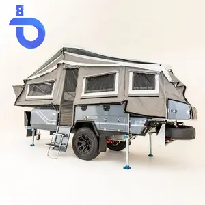 Tienda Plana y Portátil para Remolque de <span class=keywords><strong>Camping</strong></span>, Tiendas para Remolque Camper Todoterreno Plegable Frontal para Acampar al Aire Libre - Product Image 1