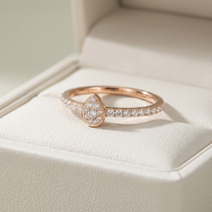 Anillo de Alta Calidad al por Mayor, Estilo Vintage, Delicado, Fabricado para Uso Diario, Joyería de Oro Rosa Sólido de 18K con Diamantes Naturales - Product Image 3