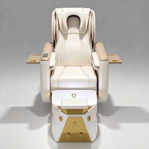 Fauteuil de pédicure spa de luxe avec massage électrique, lumière LED, massage du dos, fauteuil inclinable pour salon de manucure et pédicure - Product Image 4