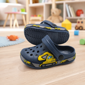 Nuovi Zoccoli per Bambini con Motivo Cartoon Escavatore 2026, Conformi REACH, Logo Personalizzato, Vendita all'Ingrosso, <span class=keywords><strong>Scarpe</strong></span> Estive Antiscivolo da Giardino - Product Image 4