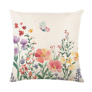<span class=keywords><strong>Funda</strong></span> de Cojín Decorativa con Estampado Floral para el Hogar, <span class=keywords><strong>Funda</strong></span> de Cojín de Poliéster para Sofá, Uso en Hoteles Amity Square - Product Image 2