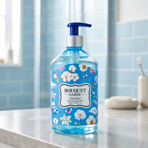Gel de Ducha Herbal Nutritivo con Aroma a Mantequilla de Rosas y Efecto Burbuja, para Uso Diario, 600ml, con Aroma a Talco de Bebé, para Todo Tipo de Piel - Product Image 3