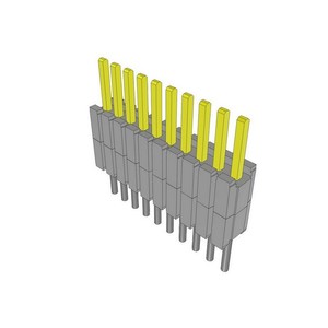 Connettore DWM-10-01-<span class=keywords><strong>L</strong></span>-S-200 10P con distanziatore flessibile, passo 1.27mm, placcato oro, DWM1001LS200, Foro Passante - Compatibile con BOM - Product Image 1