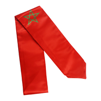 Écharpe en Satin avec drapeau de pays du maroc, écharpe de remise de diplôme par Sublimation, écharpe d'honneur