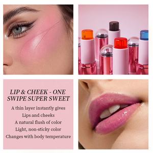 Maquillage personnalisé brillant à lèvres changeant de couleur blush label privé lèvres joue yeux surligneur unique jelly blush - Product Image 3