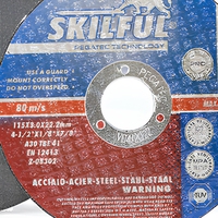 Meuleuse d'angle SKILFUL 4,5 pouces 115x3x22mm, disque de coupe abrasif en acier, disque de coupe plat en acier inoxydable