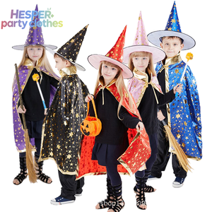 Capa Infantil de Halloween HESPER con Forma de Estrella, Túnica de Mago, Disfraz de Bruja, Accesorios para Fiesta de Cosplay y Carnaval, Poliéster - Product Image 1