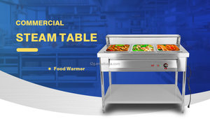 Mesa de Vapor Eléctrica Comercial de Acero Inoxidable, Portátil, con Ahorro de Energía y Capacidad para 50 Bandejas/Hora - Product Image 2