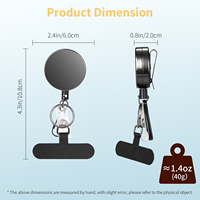 Porte-clés rétractable portable avec boucle, boîtier couleur bronze, accessoires en câble métallique durable, clip dorsal, multifonctionnel pour l'escalade