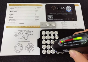 Ánh đá quý bán buôn lỏng <span class=keywords><strong>1</strong></span> Carat moissanite kim cương 6.5mm Vòng D màu trắng - Product Image 5