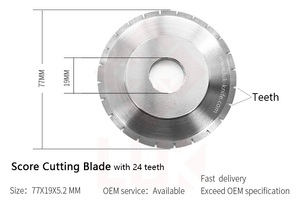 77mm răng cưa nghiền cắt lưỡi quay ống Ống cắt tròn SLITTER lưỡi - Product Image 4