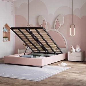 Rosegia - Vente en gros à prix réduit - Cadre de <span class=keywords><strong>lit</strong></span> pour enfant en cuir souple de style nordique moderne avec oreilles de lapin mignonnes - Product Image 4