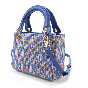 Bolso de Mano Cuadrado para Mujer, Estilo Vintage 2026, Elegante, Tejido a Cuadros - Product Image 3