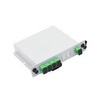SC UPC APC adaptor Simplex dupleks LGX kaset 1X4 bahan ABS kabel enam merek PLC pemisah serat