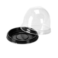 Boîte à gâteau de lune ronde en plastique transparent, petite boîte à gâteau transparente