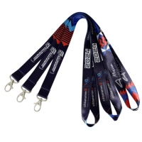 Fabricant de lanières promotionnelles, transfert thermique par sublimation, logo personnalisé, lanières en satin polyester