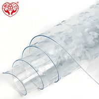 Nappe transparente imprimée populaire en PVC souple, housse de table en plastique imperméable, tapis de protection en PVC en rouleau
