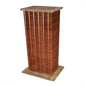 Enfriador de compresor industrial estacionario con intercambiador de calor de aletas de cobre refrigerado por aire y recipiente a presión - Product Image 1