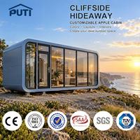Centre d'information touristique modulaire préfabriqué haut de gamme de 20 pieds avec intérieur personnalisé, maisonnette commerciale type Apple Cabin